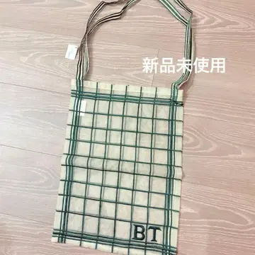 Brigitte Tanaka 신상 주방 크로스 체크 무늬 숄더 에코백