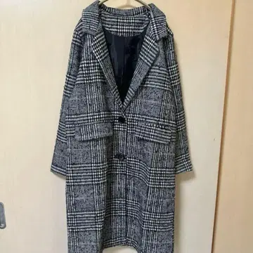 중고 코트 체스터 코트 글렌체크 코트 FREE