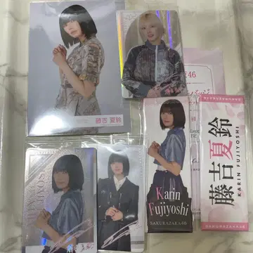 후지 요시 카린 브로마이드 로손 플래카드 캔 배지