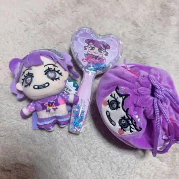 [ 3세트 ] 시나코 모리 판타지 복조리 보이스 마스코트 헤어 브러쉬