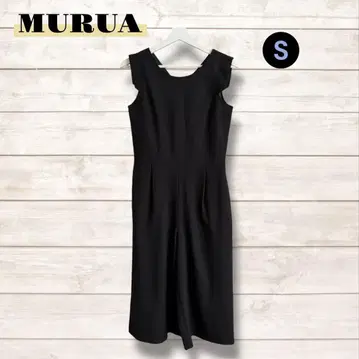 새상품급 MURUA 블랙 랩 드레스 원피스 블랙 포멀 S