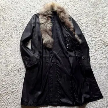 극레어 L 사이즈 MENS TENORAS 체스터 코트 양가죽 블랙