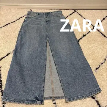 ZARA 데님 롱 스커트 슬릿