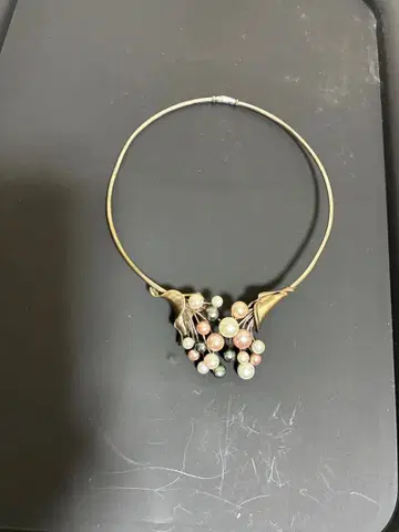 이세 펄 초커 새상품급 목걸이 실버 925 타마요시 진주