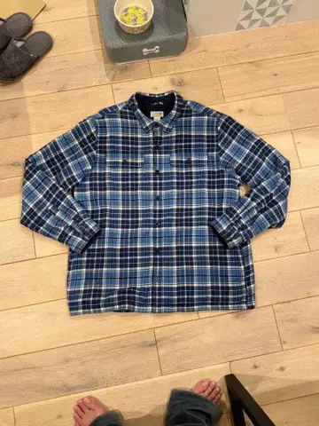 L.L.Bean 체크 플리스 긴팔 셔츠 아우터