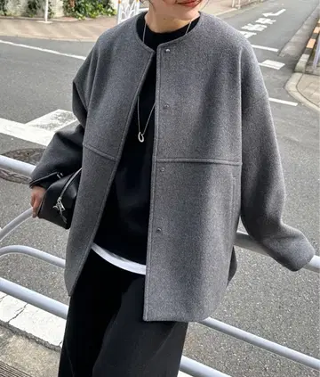 JOURNAL STANDARD 슈퍼140 비버 노카라 숏코트