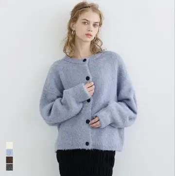 [택 포함 새상품] coca 코카 브러쉬드 부클레 가디건