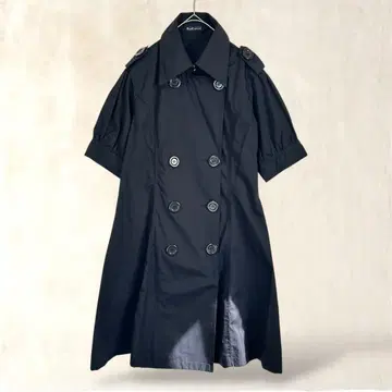 반팔 트렌치코트 스프링 코트 [ M ] 블랙 안감 없음 겉옷 구제 의류