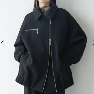 HARE 울리 테크 스텐칼라 집업 블루종