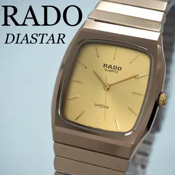 386 작동 RADO 다이아스타 남성용 시계 골드 스퀘어 초경합금
