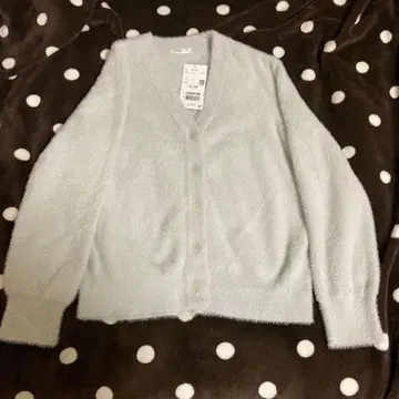 허니즈 페더 V넥 가디건 라이트 그레이 L 사이즈