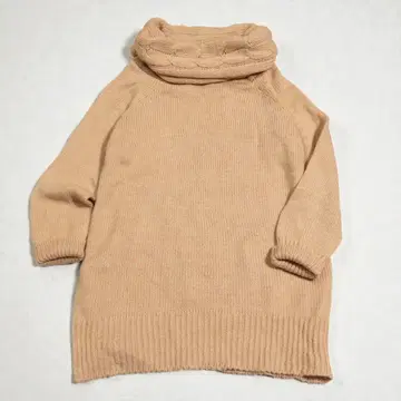 23구 오프 터틀넥 니트 알파카 혼방 L 사이즈 래글런 빅 사이즈