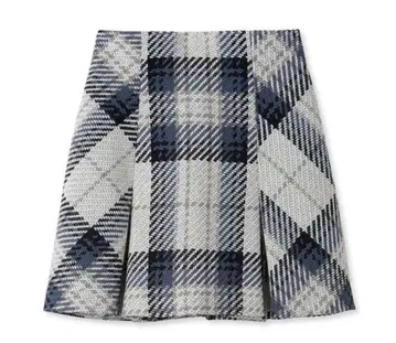 SNIDEL 로빙 체크 미니 스커트 IVR