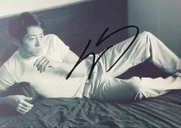 스티븐 연 친필 사인 사진 워킹 데드 mf1