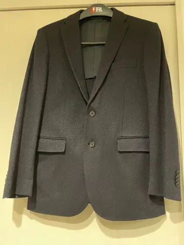 새상품급 텍스처 네이비 테일러드 자켓