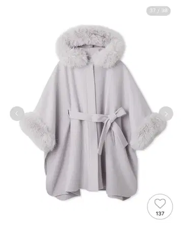 CELFORD 퍼 판초 코트