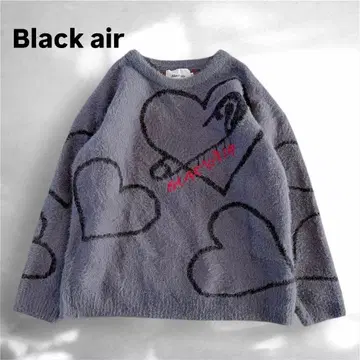 [ 새상품급 ] Black air 버스트 오브 더 하트 니트 풀오버