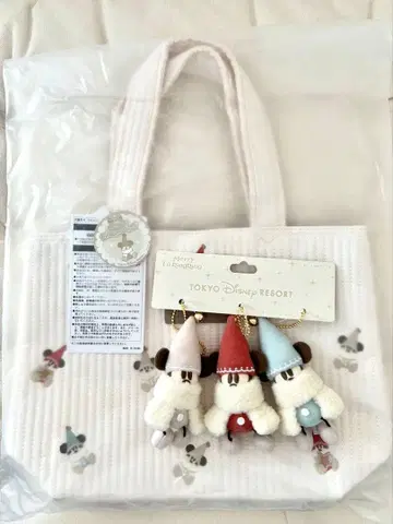 릴루리린 봉제 인형 참 세트 토트백 크리스마스 디즈니