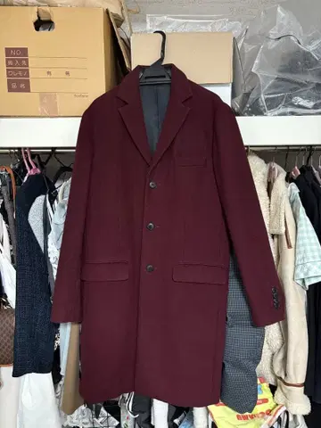 SHIPS 체스터 코트 와인 레드