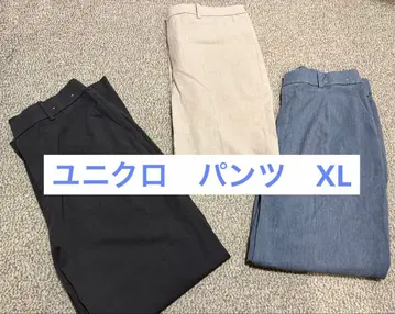 유니클로 XL 팬츠 3세트 턱 와이드 스마트 앵클