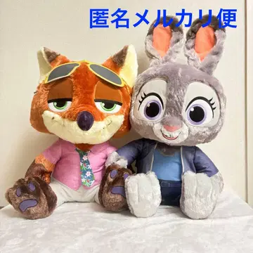 주토피아2 슈퍼 라지 봉제 인형 주디 닉 2종 세트