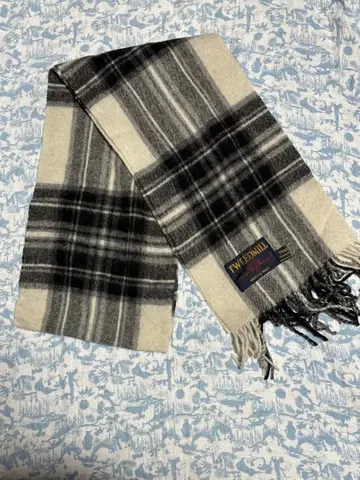 새상품급! TWEEDMILL 울 체크 무늬 머플러
