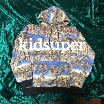 레어! kidsuper 후드티 올 패턴 그래픽