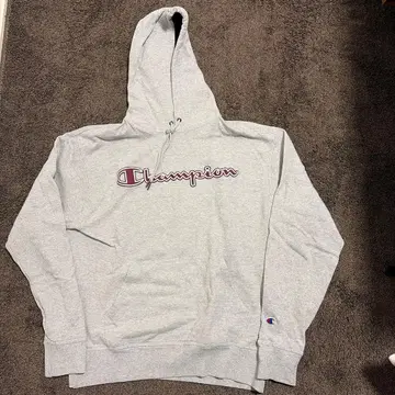 Champion 그레이 후드 부착 후드티
