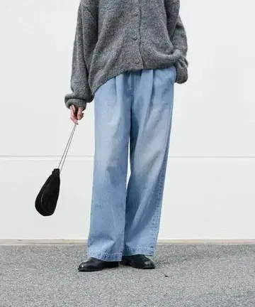 카구레 페이드 데님 이지 팬츠