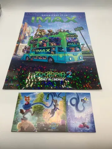 주토피아2 IMAX 영화 관람객 특전 A3 포스터와 카드
