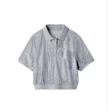 미사용 새상품 [ LILYBROWN ] 스팽글 벨로아 피케 셔츠