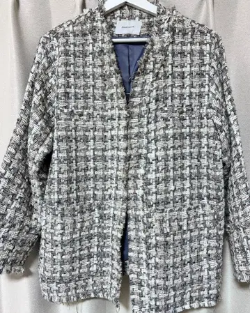 Simplicit 노카라 자켓 트위드