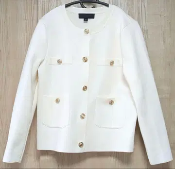 ZARA 골드 버튼 아이보리 가디건 자켓