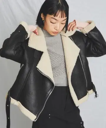 페이크 무스탕 자켓 새상품 보아 플라이트 자켓 EMODA ZARA