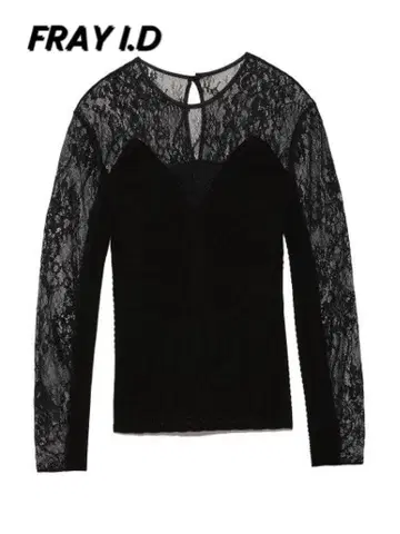 [ 새상품급 ] FRAY I.D 레이스 절개 니트