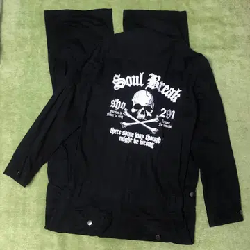 SOUL BREAK 작업복 커버올 작업옷 스컬 해골 자수