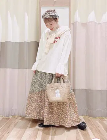 사만사 모스모스 꽃무늬 패치워크 티어드 카트