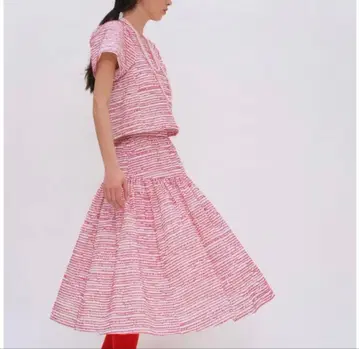 SHE 도쿄 머디 프린지 보더 핑크 36