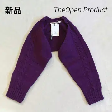 새상품 TheOpen Product 케이블 니트 볼레로 퍼플