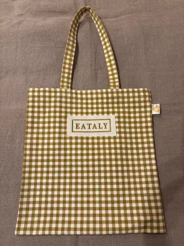 미사용 EATALY 이탈리아 에코백 토트백 깅엄