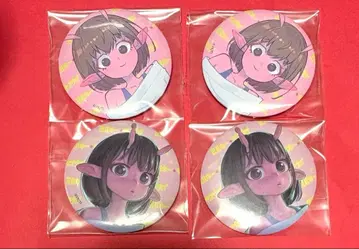 밀키 웨이 빌리지 뱅가드 캔뱃지 치하루 4점 세트