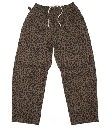 FLUTTER 레오파드 무늬 이지 팬츠 브라운 L