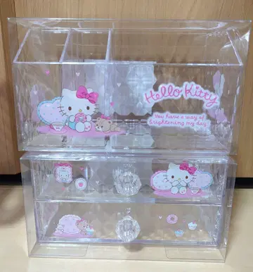 새상품 키티 화장품 오거나이저 수납함