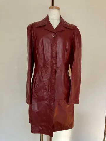 sisley 가죽 코트 빈티지