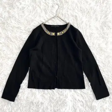 ANAYI 아나이 가디건 블랙 비즈 M 38 깔끔한 고급