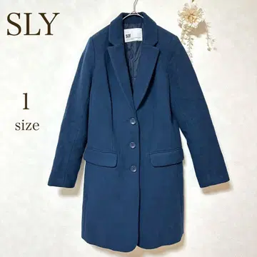 [ 스라이 SLY ] 코트 네이비 캐주얼 심플 롱 코트