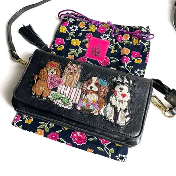 tamaoworld rooms 별주 지갑 미니백 숄더백 강아지 자수