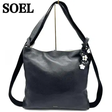 [ 새상품급 ] SOEL 소엘 2WAY 백팩 숄더백 가죽 블랙
