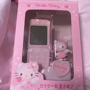 익명 배송 산리오 휴대폰 모양 탁상 시계 헬로키티