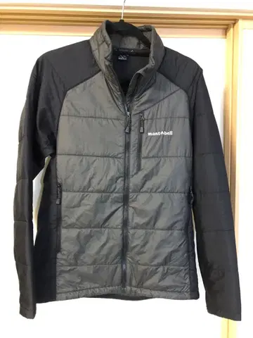 몽벨 써마 랩 자켓 M 사이즈 블랙 x 그레이 새상품급 얇은 소재 다운